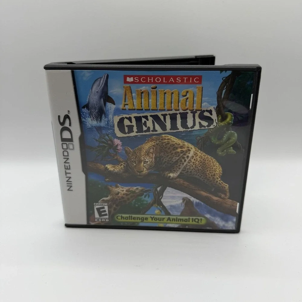 Animal Genius Nintendo DS Game E Scholastic NTSC-U/C Case Cart Quiz Trivia